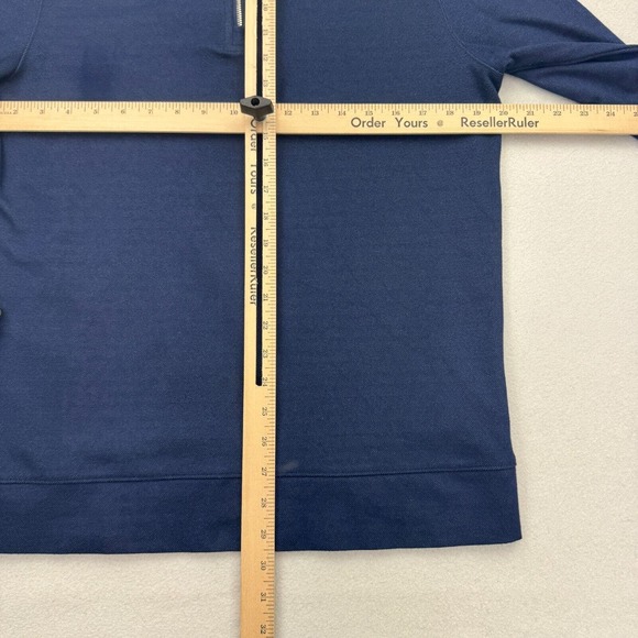 Twillory Performance Sweatshirt Mens M Blue 1/4 Zip Pullover Golf Tailored Fit - Picture 9 of 10